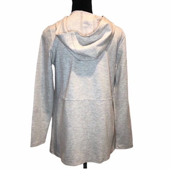 Bass NWOT athleisure wear hooded snap front long sleeve cardigan jacket medium - Picture 4 of 13